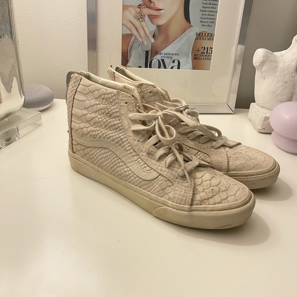 Tan Embossed Vans